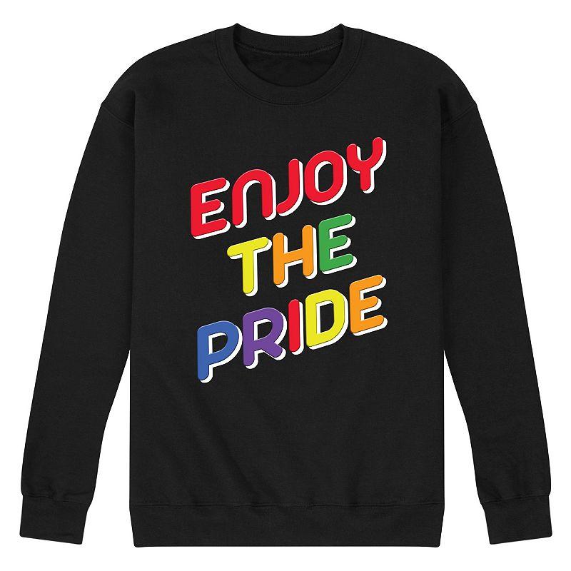 Mens Enjoy The Pride Fleece Sweatshirt Heather Grey Product Image