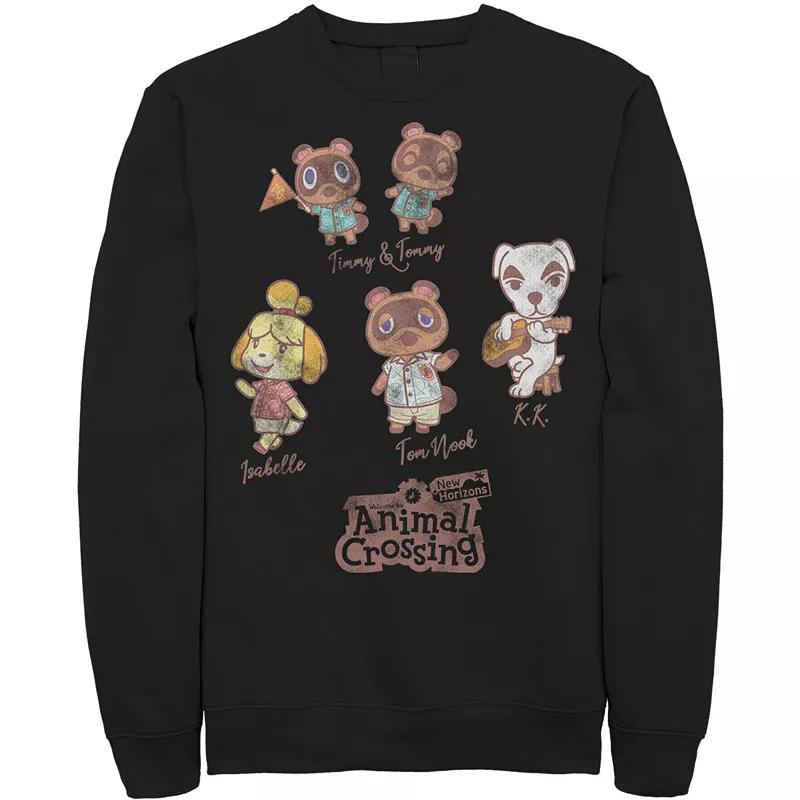 Men's Nintendo Character Textbook Group Shot Text Sweatshirt,  Product Image