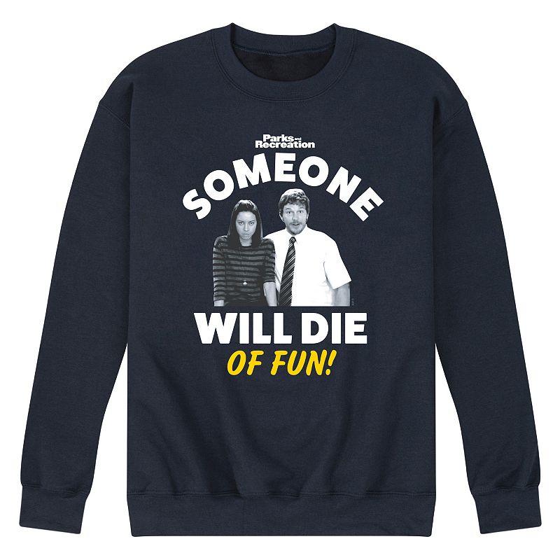 Men's Parks And Recs Die Of Fun Fleece Sweatshirt,  Product Image