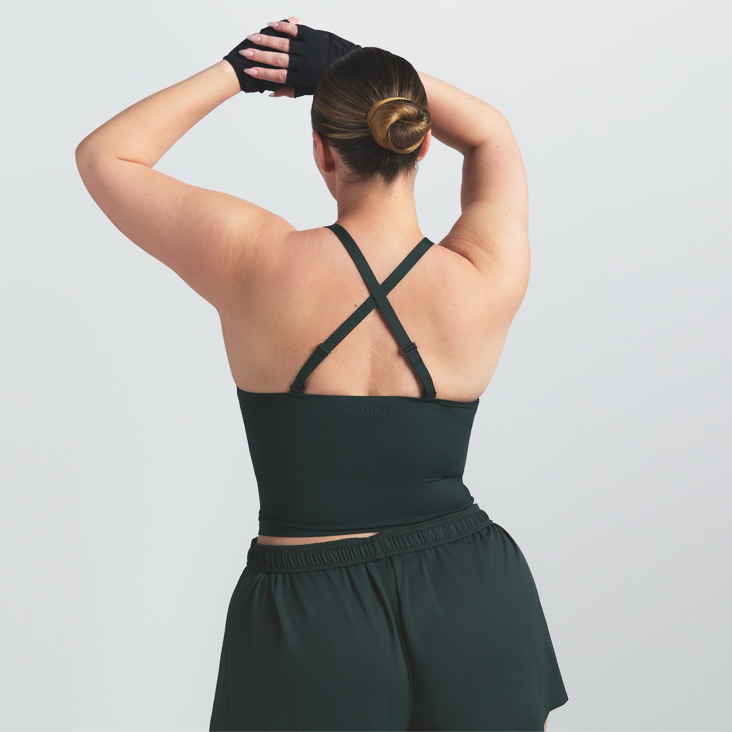 Nike Womens SKIMS Shine V-Neck Tank Top | SLSLS8621W-DKT Product Image