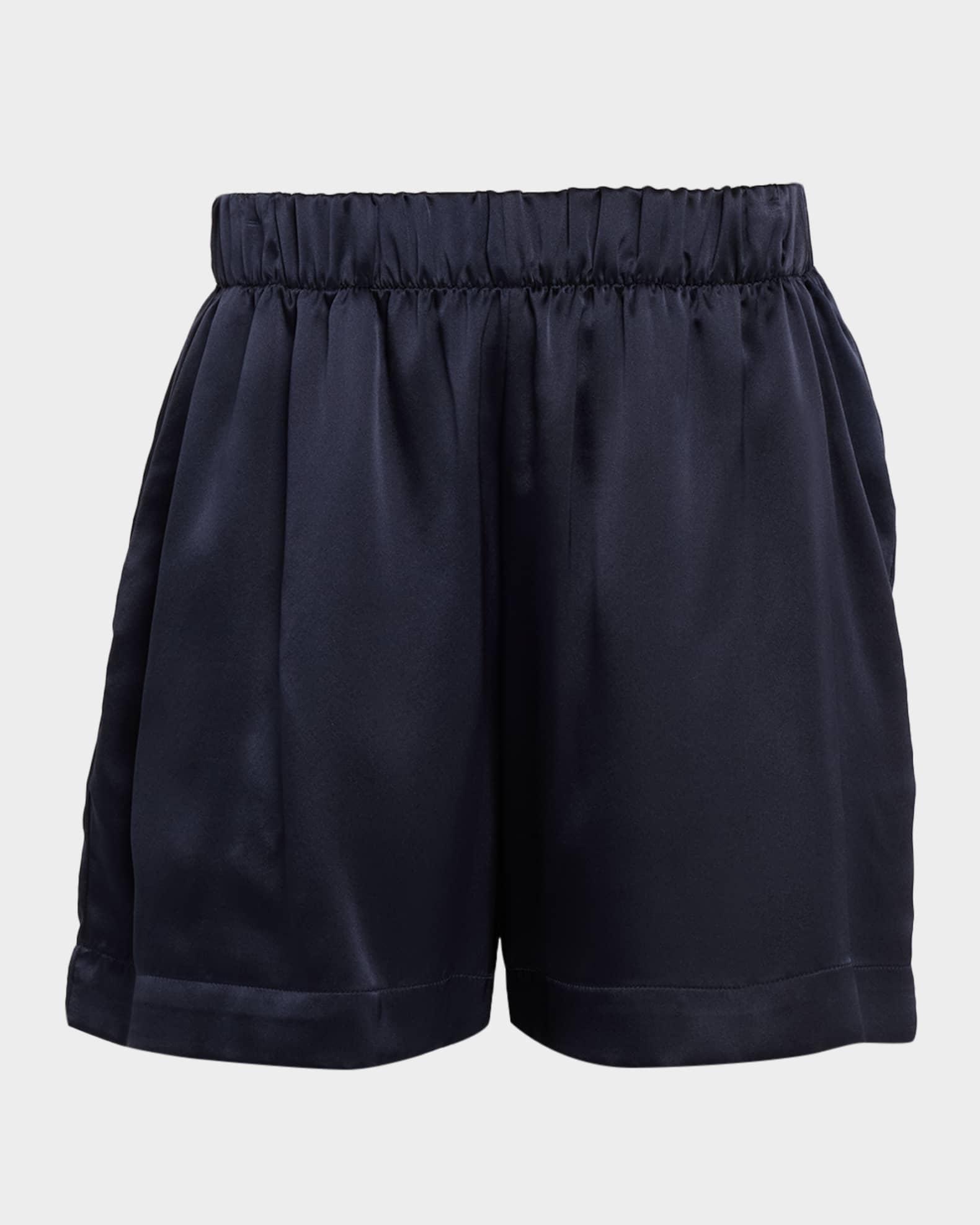 Brynn Silk Charmeuse Wide-Leg Shorts Product Image