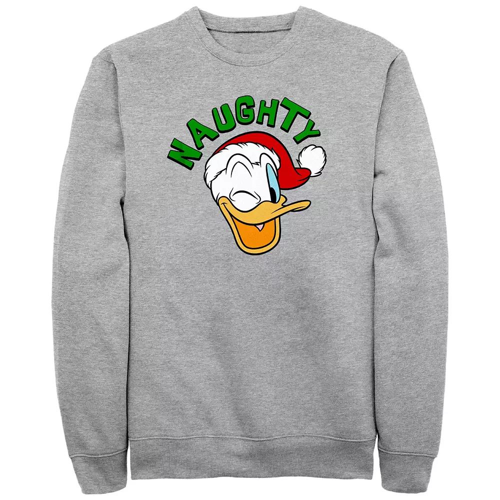 Disney's Donald Duck Men's Donald Wink Fleece, Size: Small, Athletic Grey Product Image