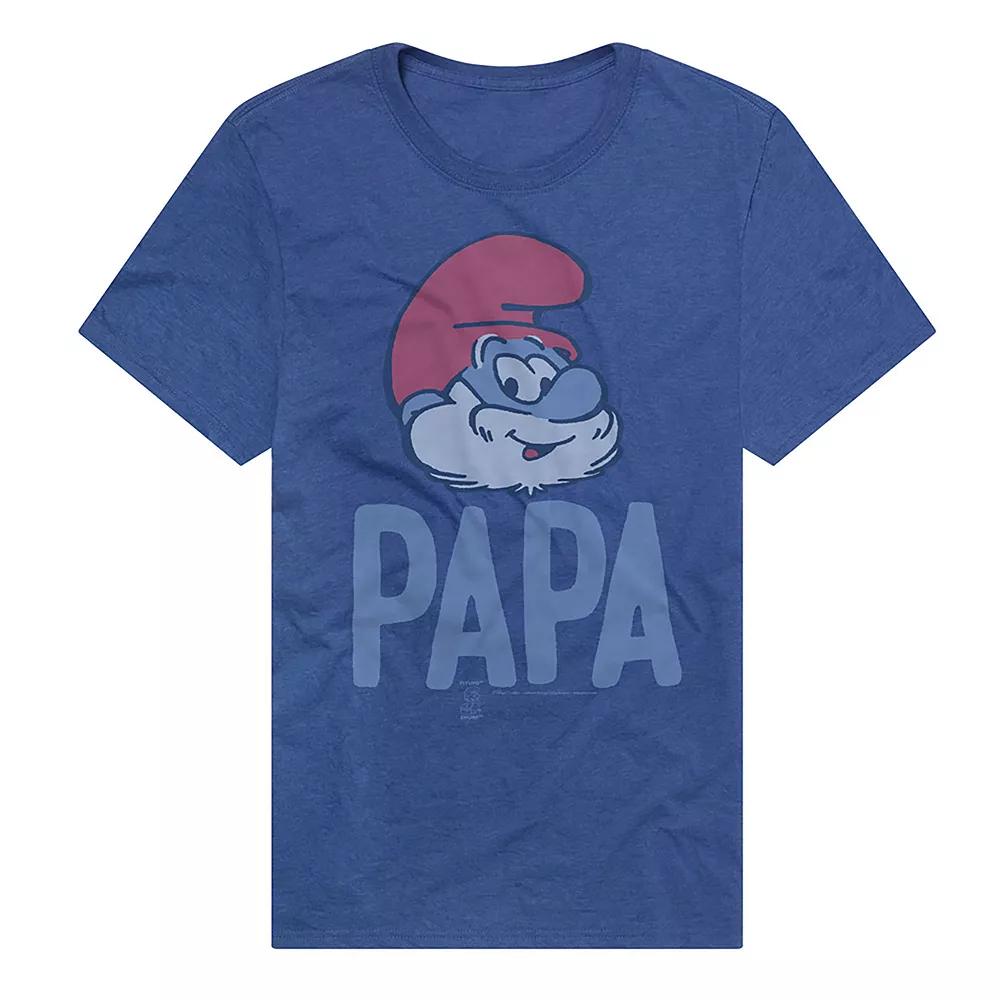 Men's Smurfs Papa Smurf "Papa" Graphic Tee, Size: Medium, Royal Product Image