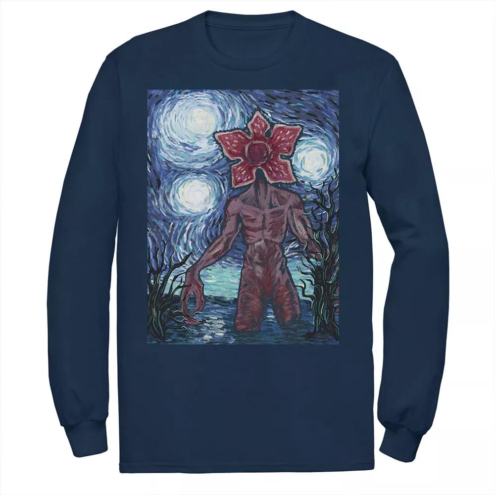 Men's Stranger Things Demogorgon Starry Night Style Poster Tee, Size: XXL, Blue Product Image
