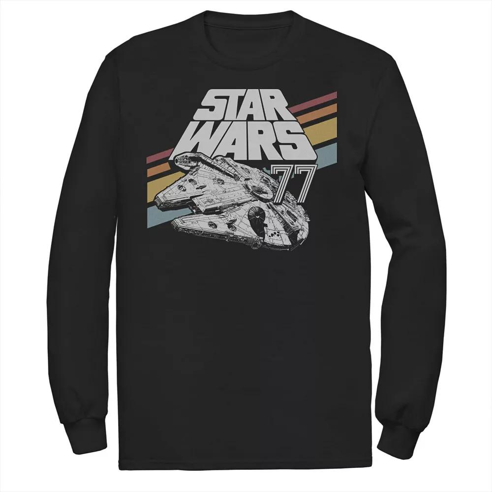 Men's Star Wars Millennium Falcon Retro Rainbow Stripe Tee,  Product Image