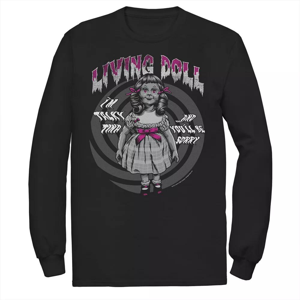 Men's Twilight Zone Living Doll Talky Tina Creepy Tee, Size: Medium, Black Product Image