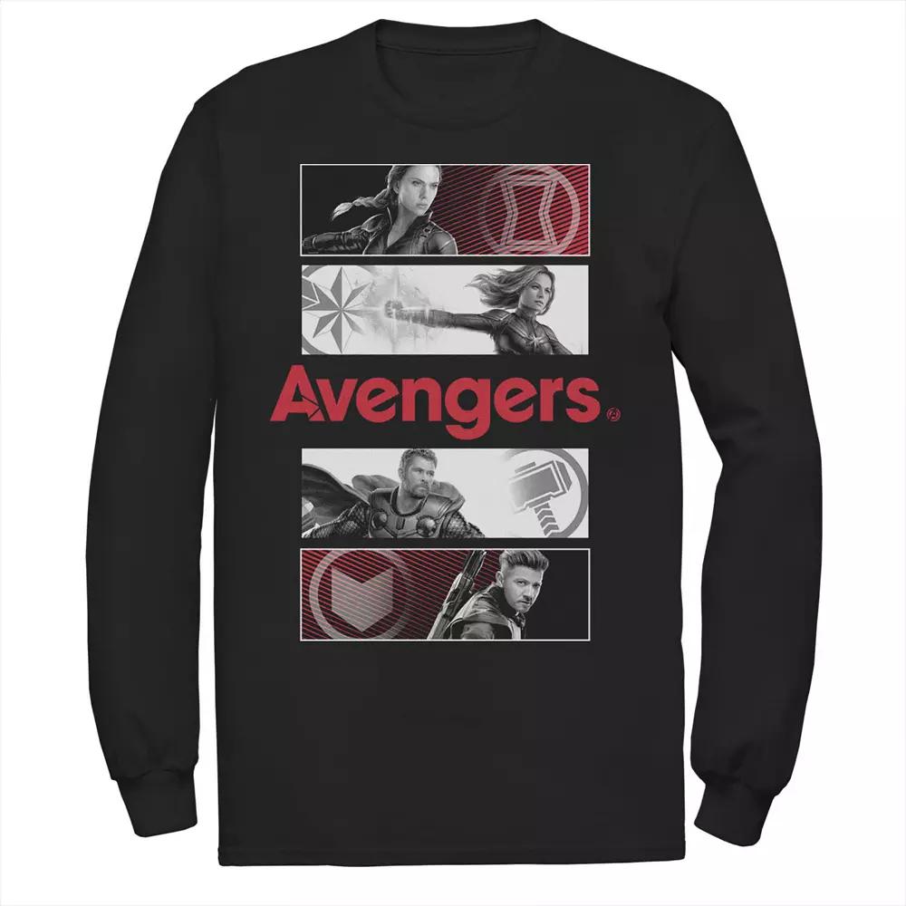 Men's Marvel Avengers Endgame Hero Stack Long Sleeve Graphic Tee,  Product Image