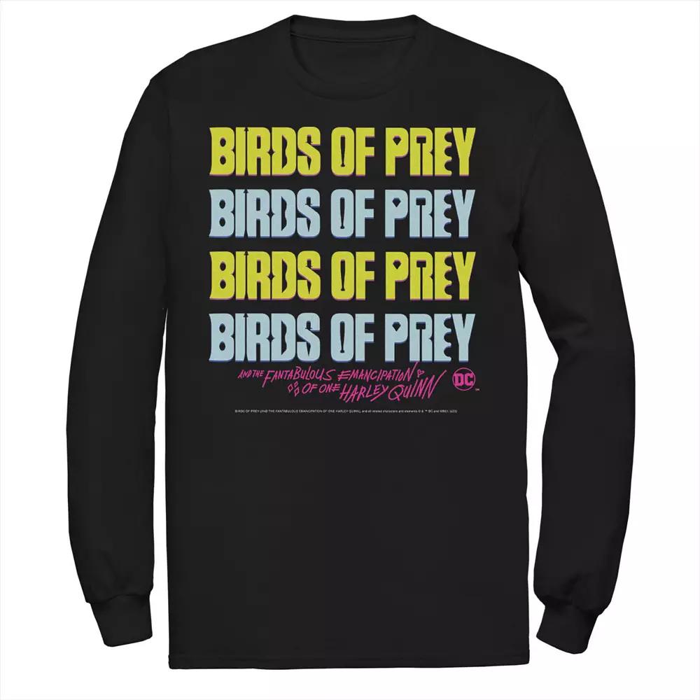 Men's DC Comics Birds Of Prey Word Stack Logo Tee,  Product Image
