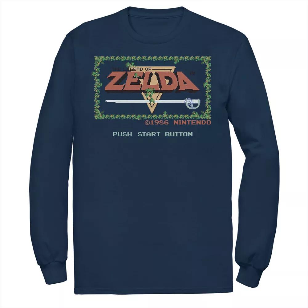 Men's Nintendo Legend of Zelda Classic NES Intro Long Sleeve Tee,  Product Image
