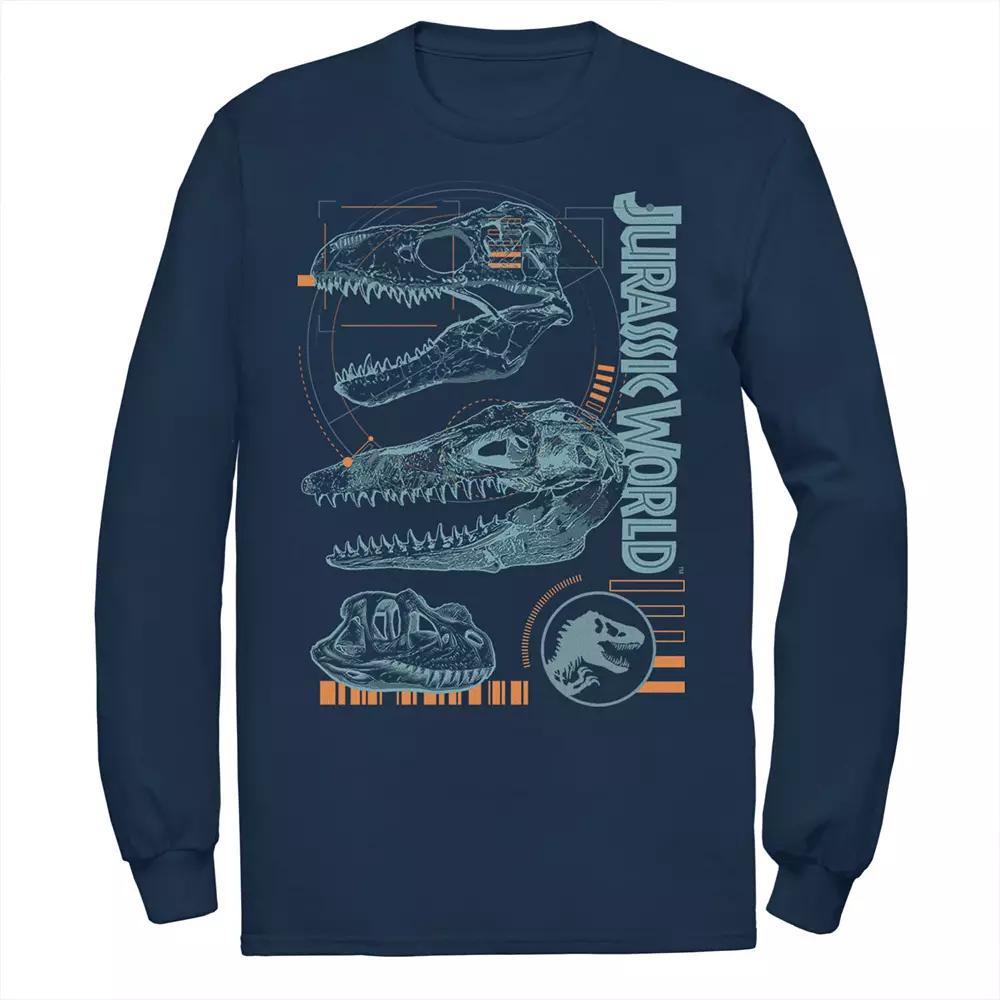 Men's Jurassic World Two Dinosaur Skull Schematic Tee,  Product Image