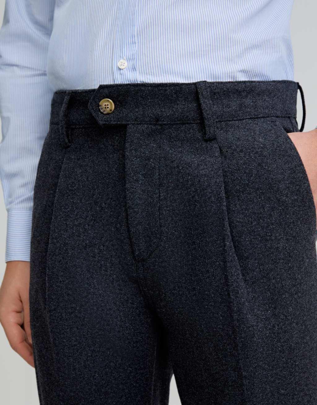 Scalpers Firenze Warm Pants In Dark Gray  Product Image