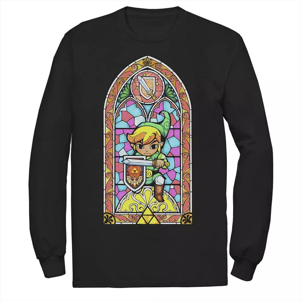 Men's Nintendo Legend Of Zelda Wind Waker Link Regal Glass Tee, Size: Small, Black Product Image