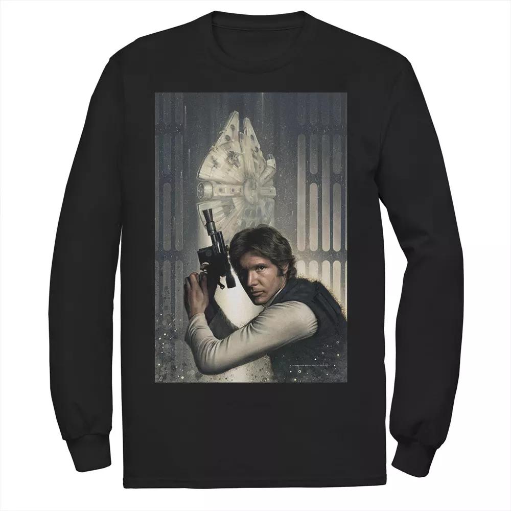 Men's Star Wars Han Solo Millennium Falcon Stance Tee, Size: Medium, Black Product Image