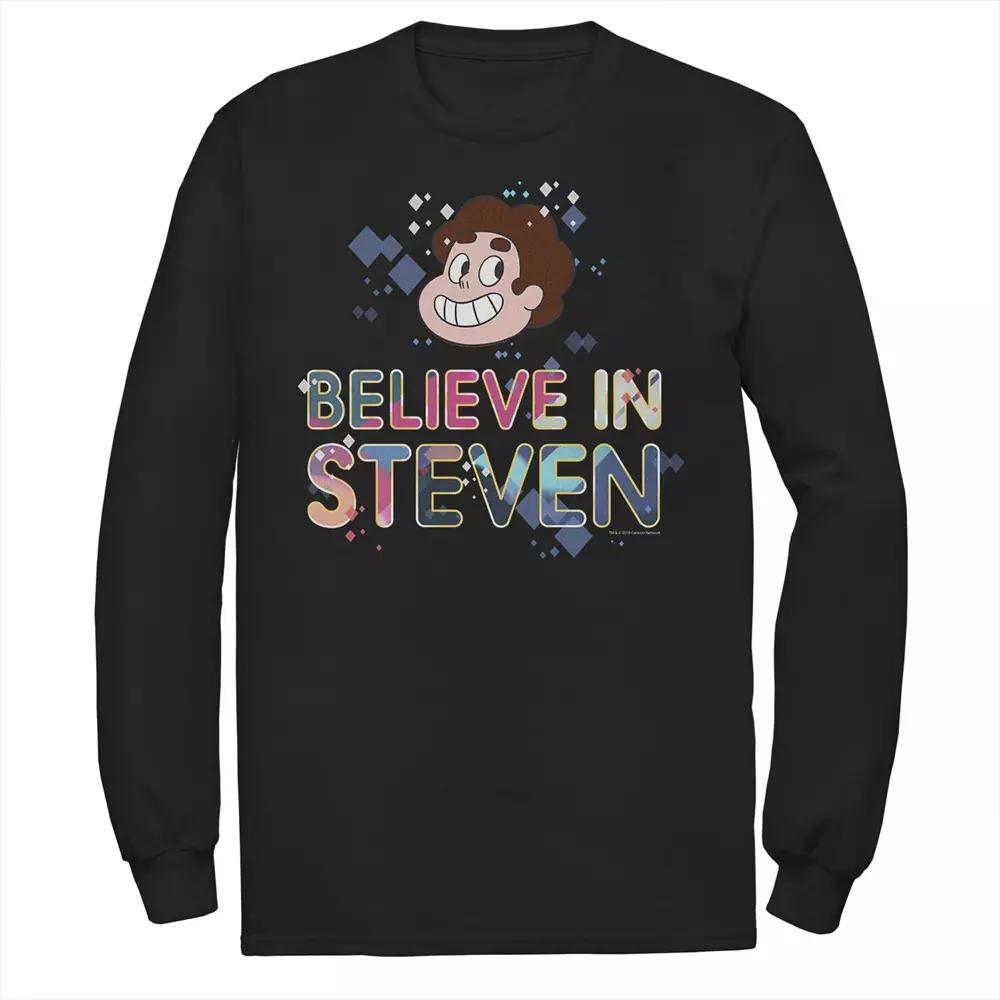 Mens Cartoon Network Steven Universe Believe In Gems Tee, Men's, Size: Small, Black Product Image