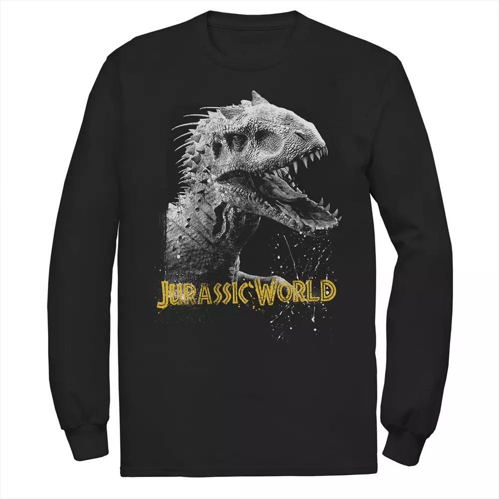 Men's Jurassic World Indominus Rex Profile View Long Sleeve Graphic Tee,  Product Image