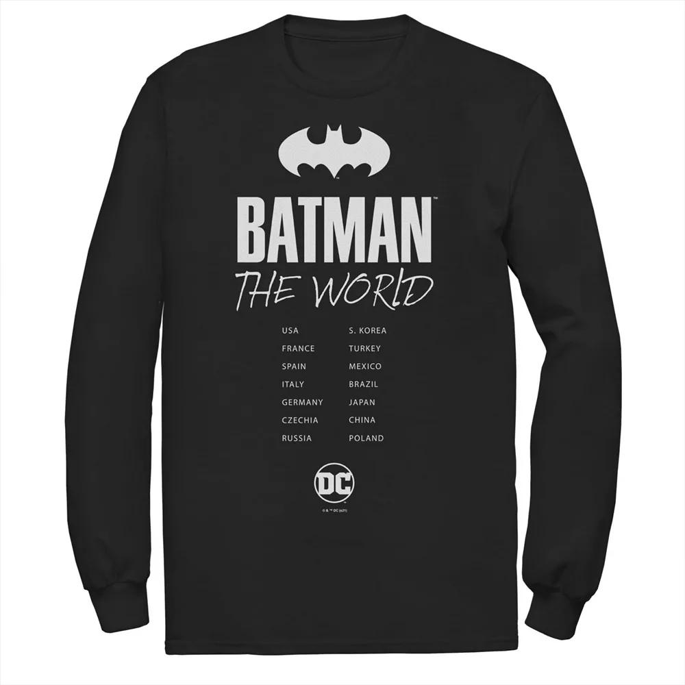 Men's Batman: The World White Bat Logo Stamp Tee, Boy's,  Product Image