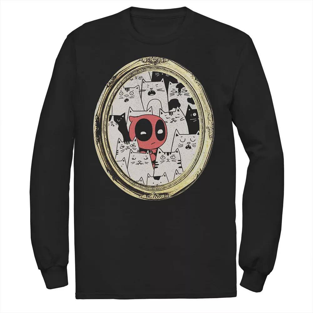 Men's Marvel Deadpool Cats Rule Everything Tee, Size: Medium, Black Product Image