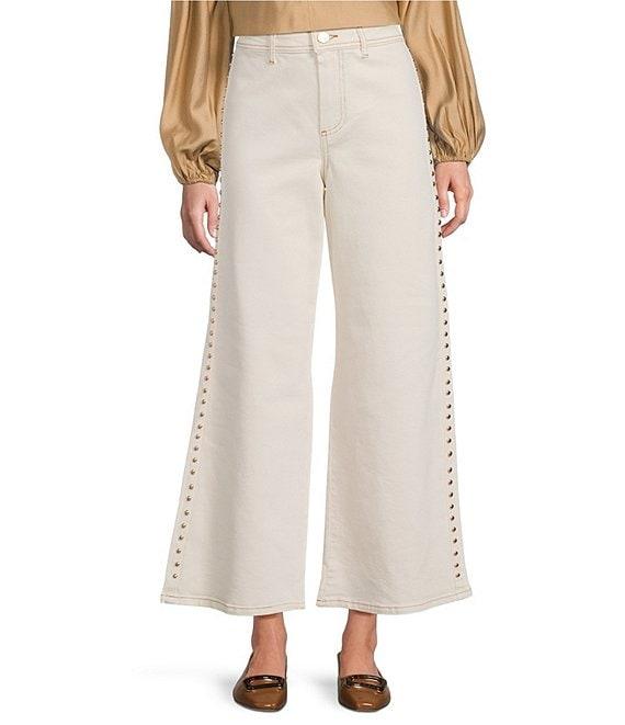 Antonio Melani Bojang Denim Straight Leg Studded Pants Product Image