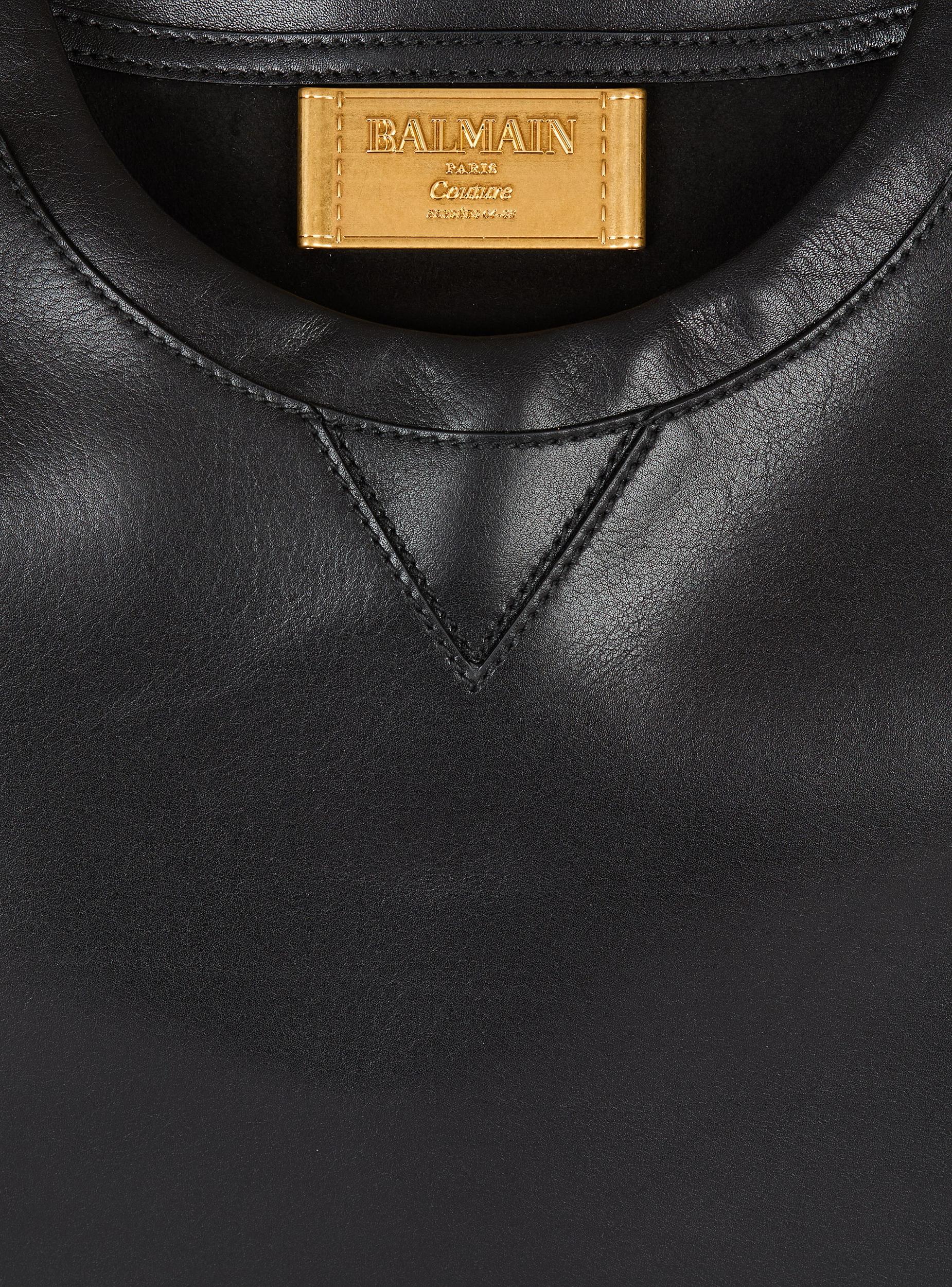 Crewneck calfskin tote bag Product Image