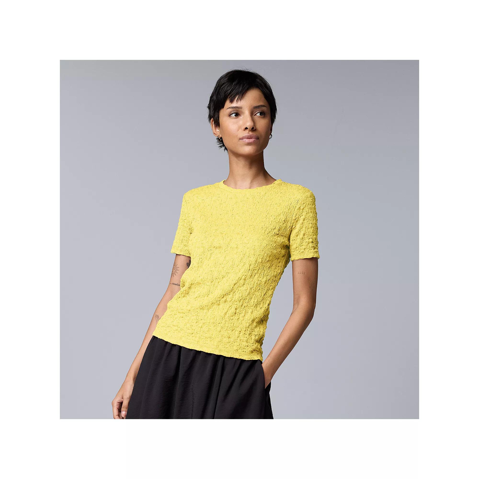 Women's Simply Vera Vera Wang Textured Tee,  Product Image