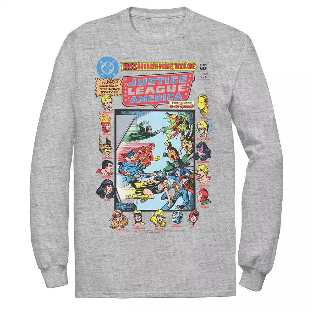 Men's Justice League Crisis On Earth Vintage Cover Tee,  Product Image