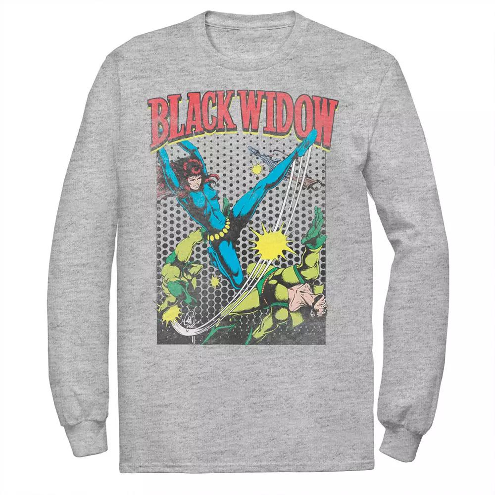 Men's Marvel Black Widow Classic Retro Comic Swing Tee,  Product Image