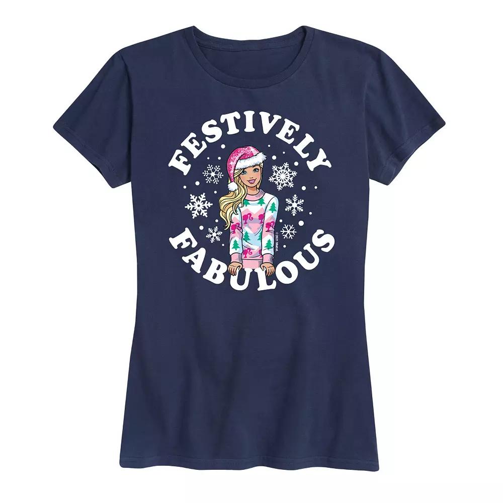 Women's Barbie® Festively Fabulous Graphic Tee, Girl's,  Product Image