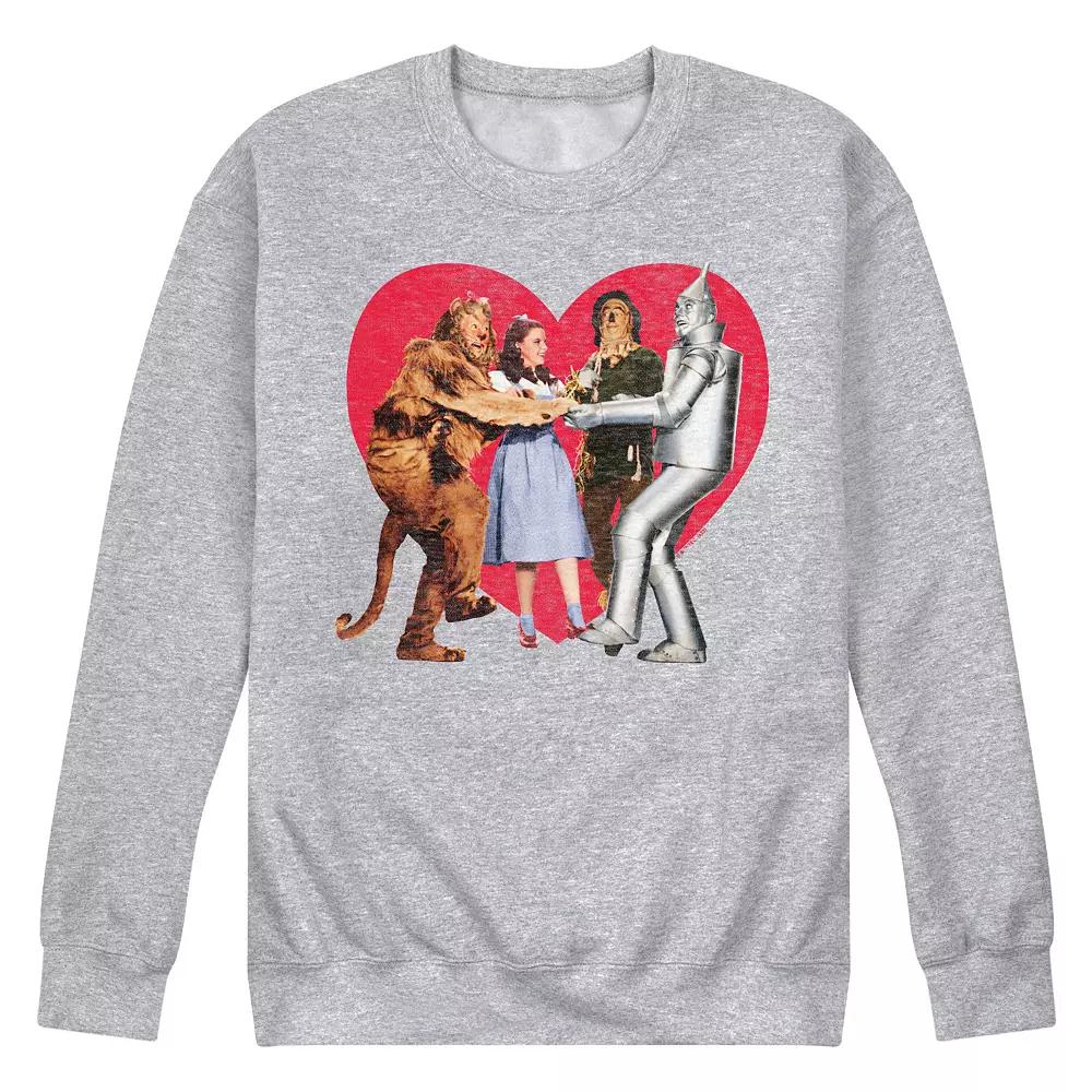 Men's Wizard Of Oz Group Photo Heart Fleece Sweatshirt,  Product Image
