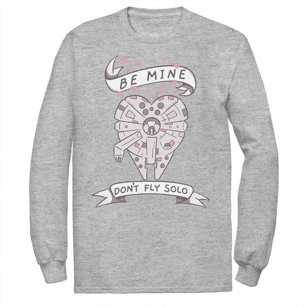 Men's Star Wars Valentine's Day "Be Mine Don't Fly Solo" Ship Heart Tee,  Product Image