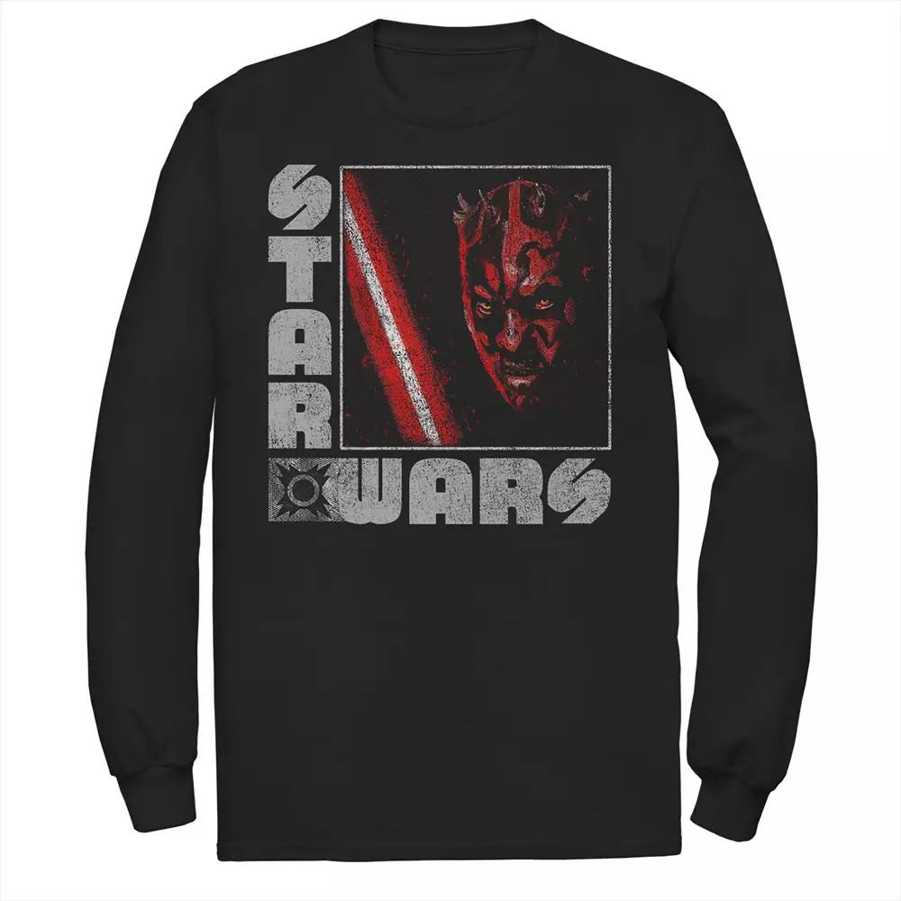 Men's Star Wars Darth Maul Distressed Square Portrait Tee,  Product Image