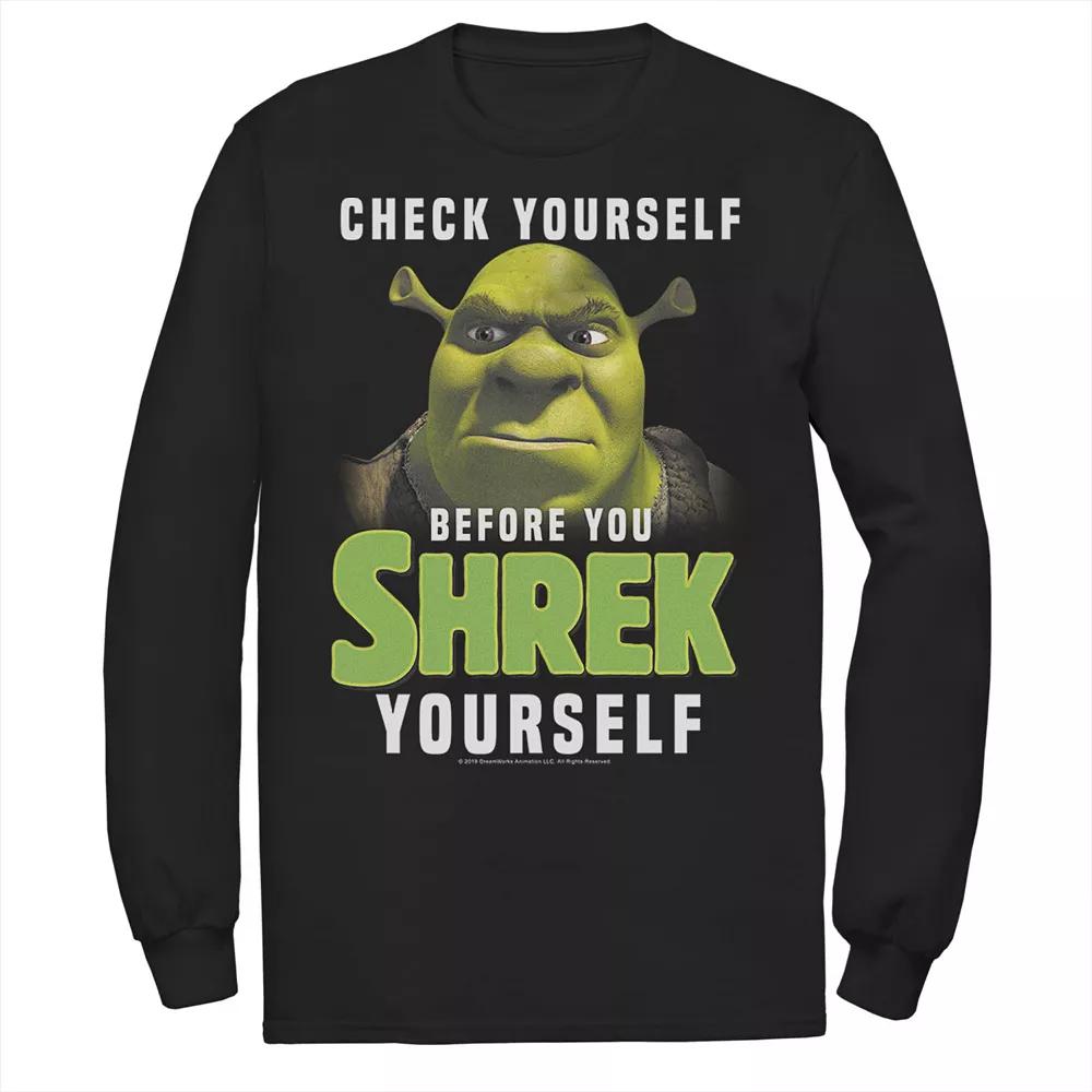 Men's Shrek Check Yourself Before You Shrek Yourself Tee,  Product Image