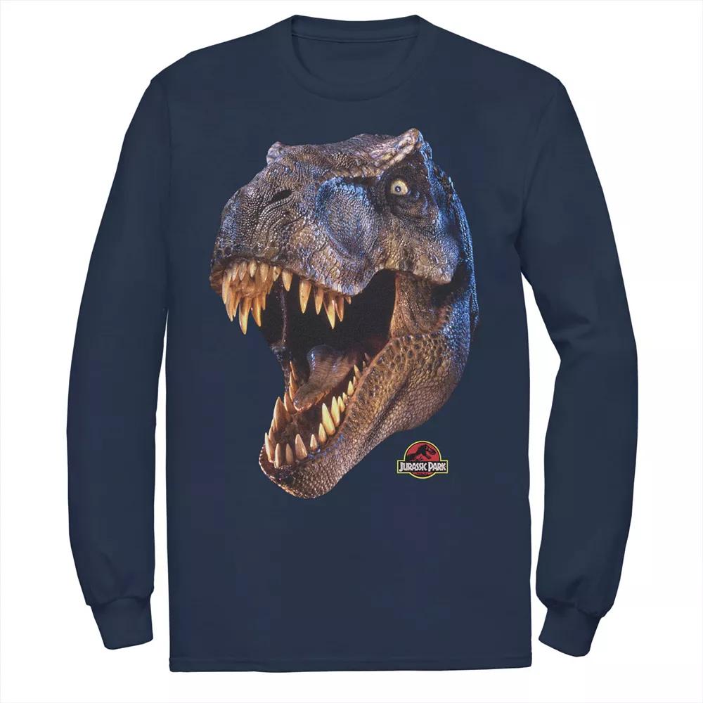 Men's Jurassic Park T-Rex Head Roar Long Sleeve Tee,  Product Image