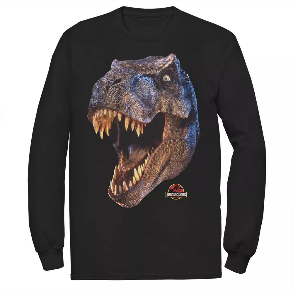 Men's Jurassic Park T-Rex Head Roar Long Sleeve Tee,  Product Image