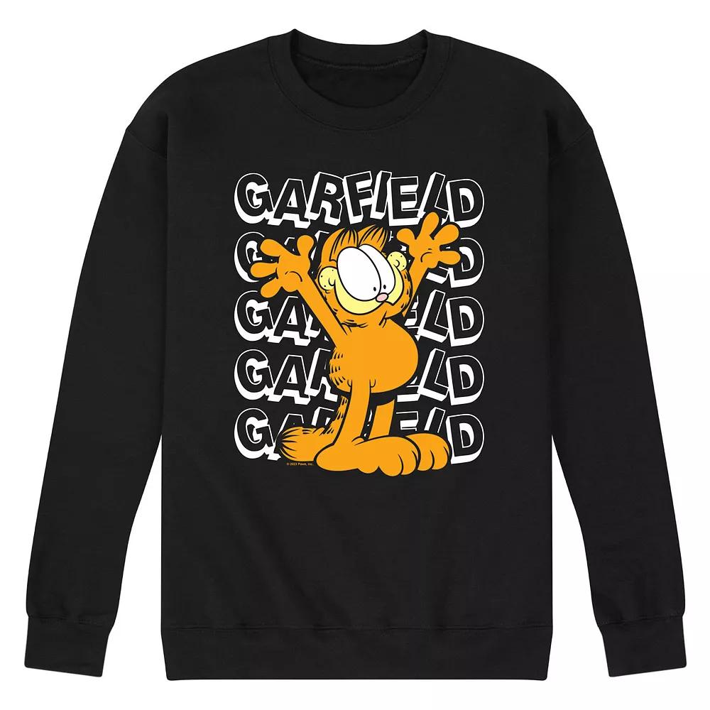 Men's Garfield Repeated Fleece Sweatshirt,  Product Image