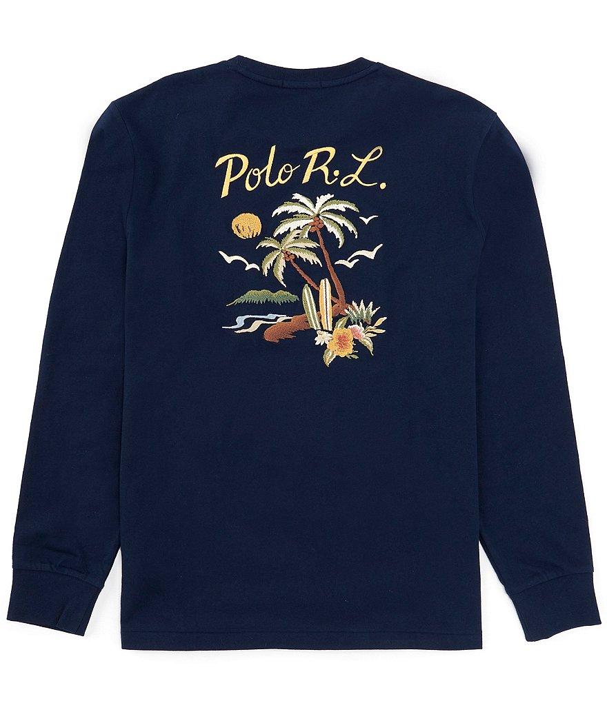 Polo Ralph Lauren Classic Fit Embroidered Jersey Long Sleeve T-Shirt Product Image