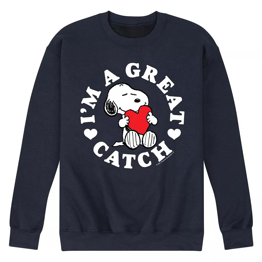 Men's Peanuts Great Catch Fleece Sweatshirt,  Product Image