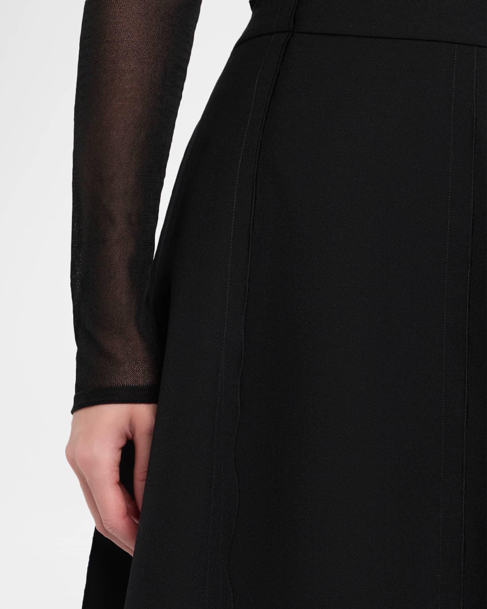 Asymmetric Wool Suiting Skirt Product Image