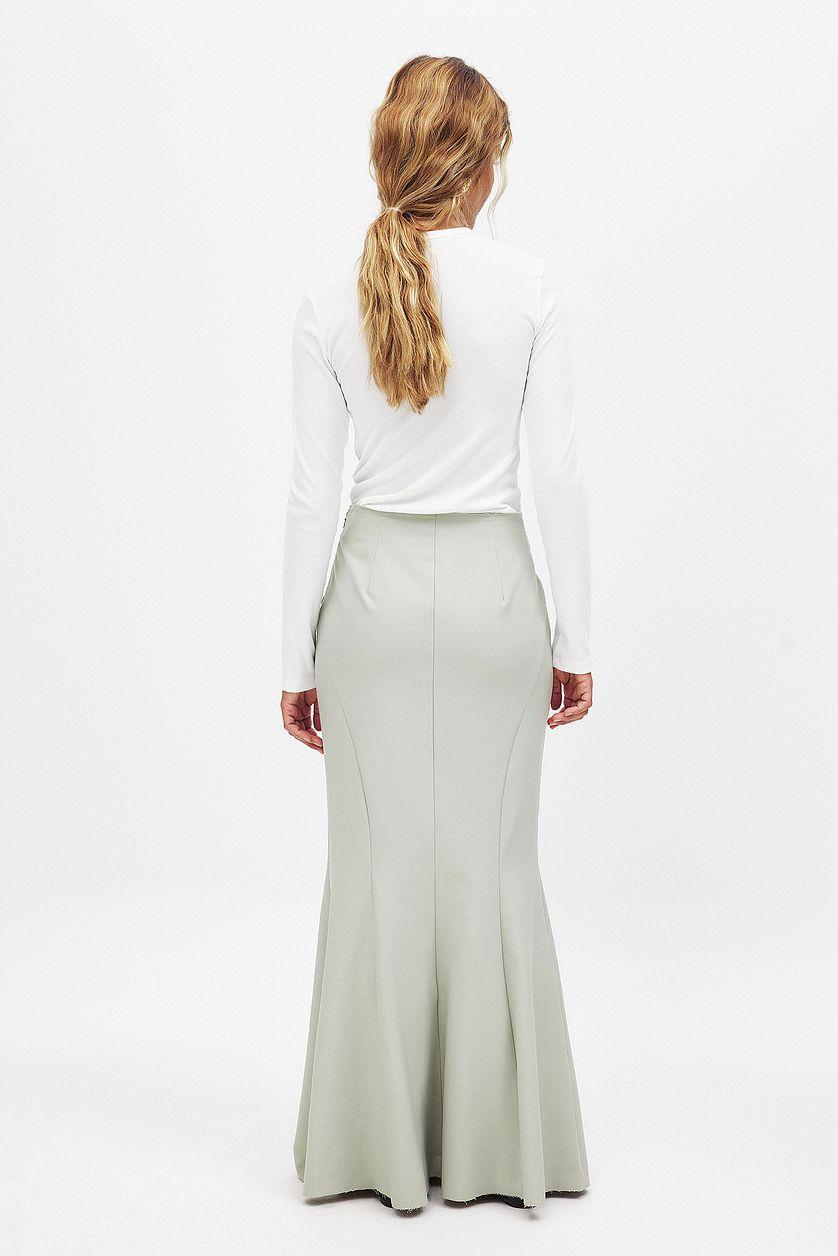 Raw Edge Maxi Skirt Product Image