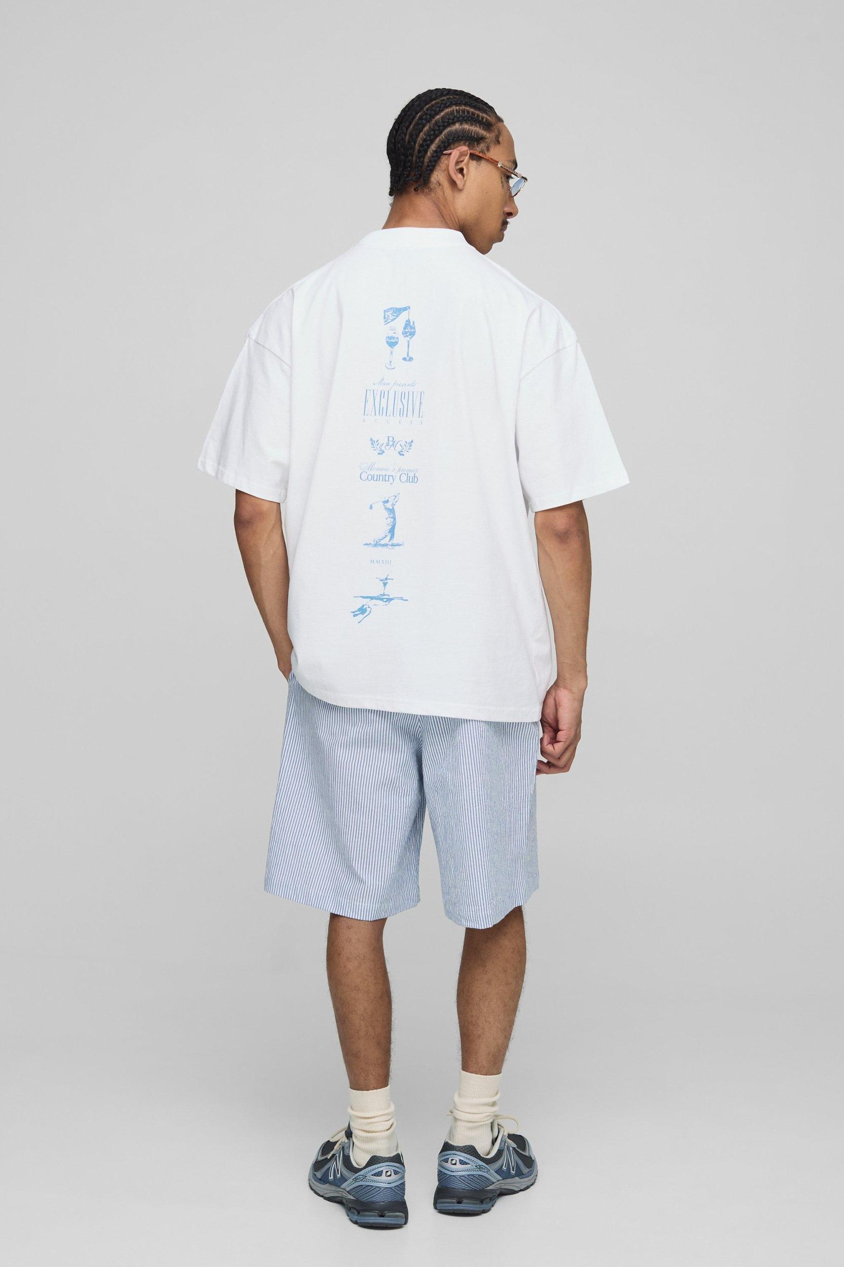 Elasticated Baggy Striped Seersucker Shorts | boohooMAN USA Product Image