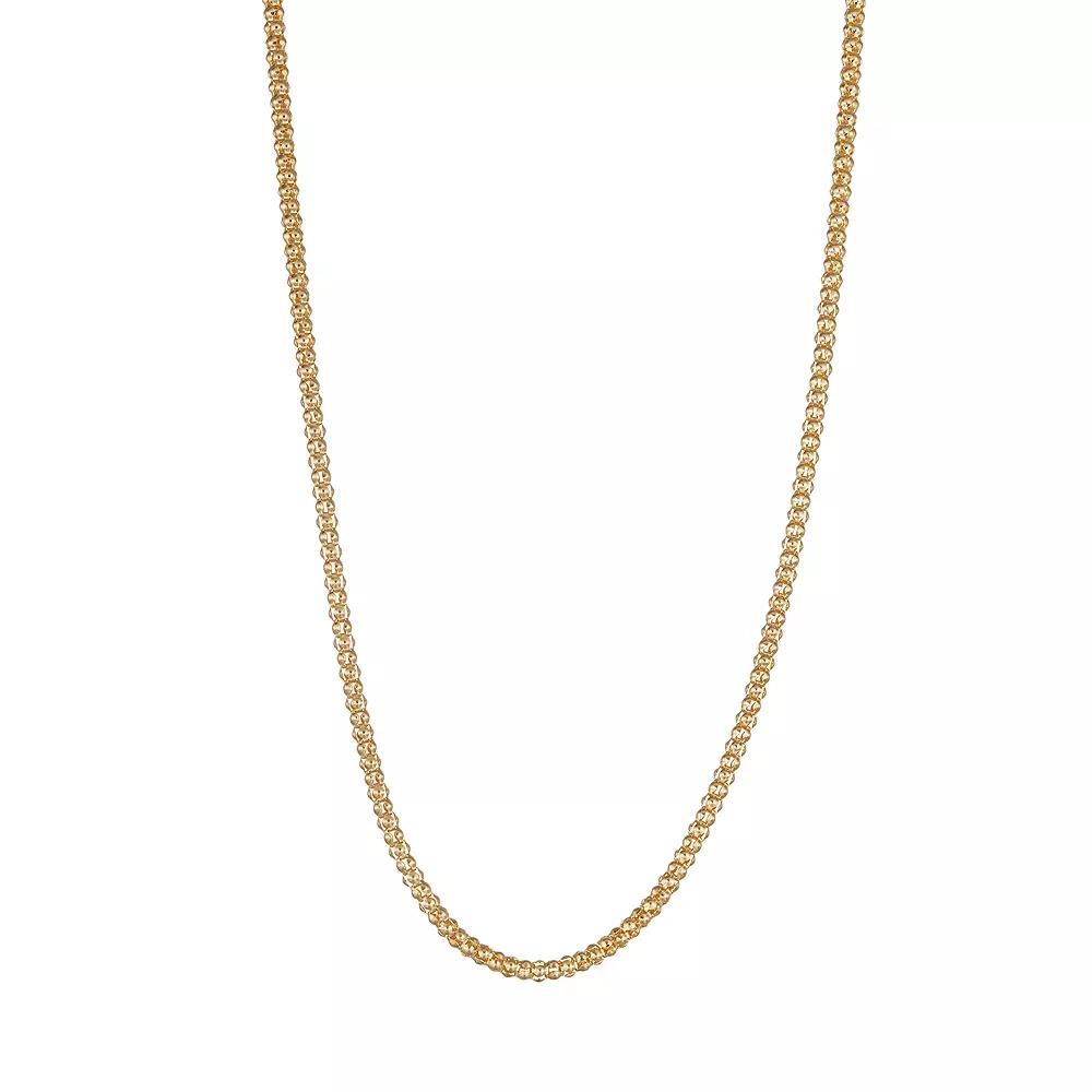 Jordan Blue 14k Gold Popcorn Chain Necklace, Women's, Size: 18", Yellow Product Image