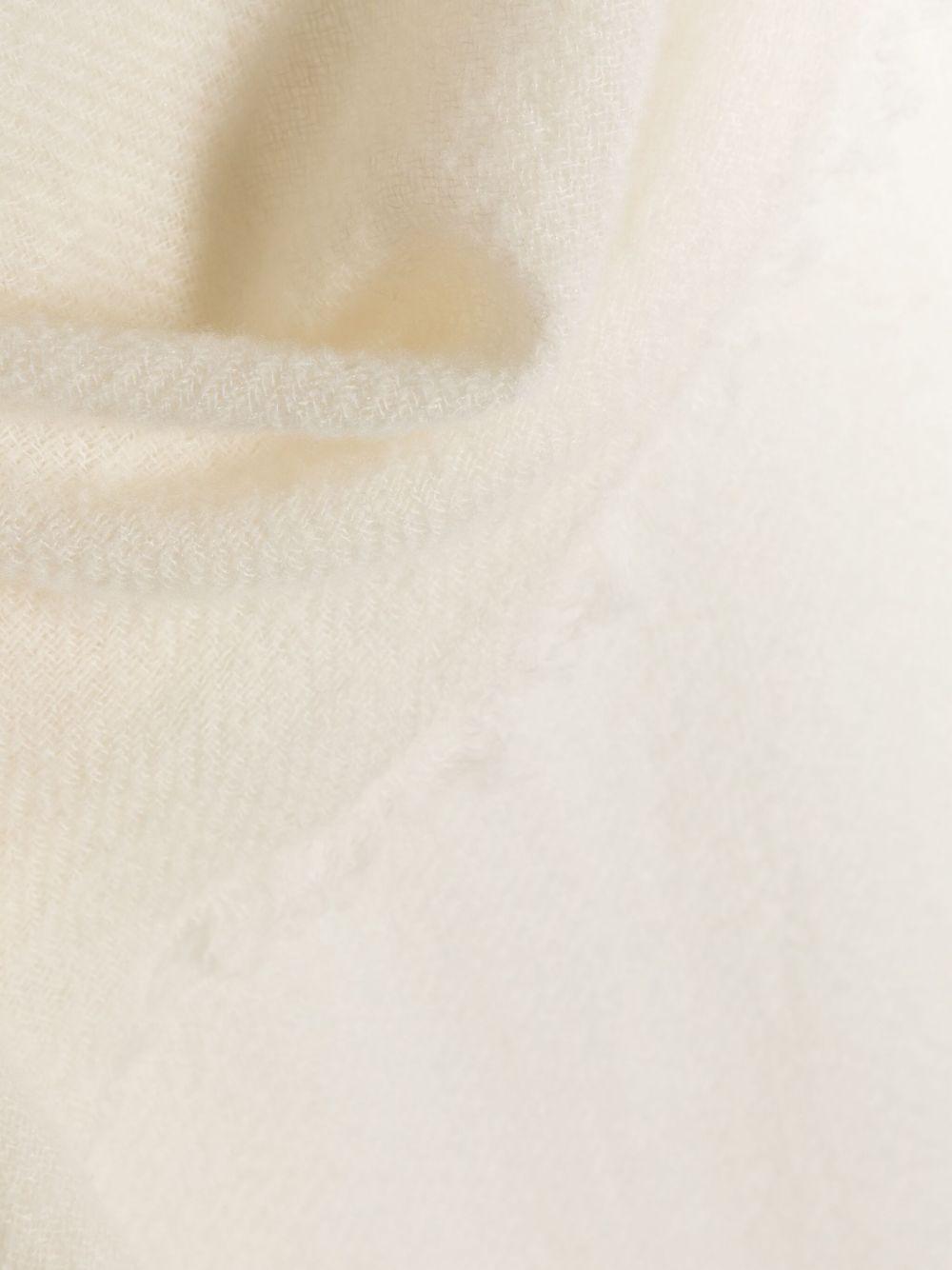 frayed-edge knitted scarf Product Image