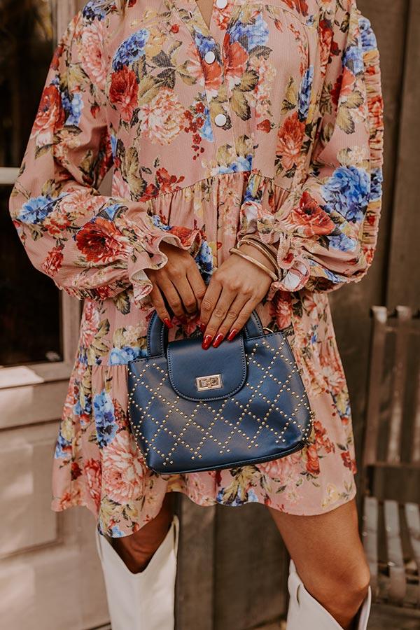 Serene Energy Floral Mini Dress in Blush Product Image