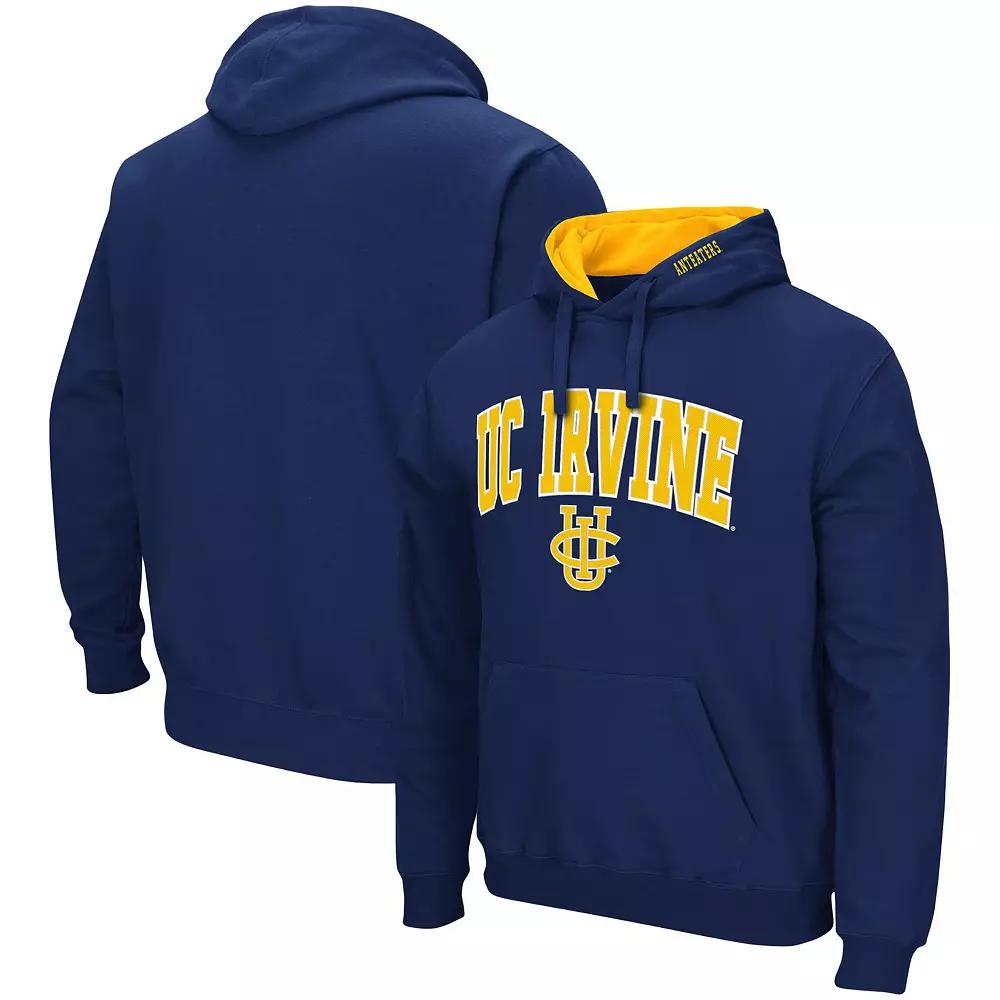Men's Colosseum Navy Marquette Golden Eagles Arch and Logo Pullover Hoodie,  Product Image