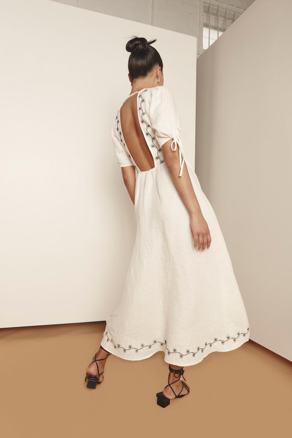 Lucy Linen Maxi Dress Daisy Product Image
