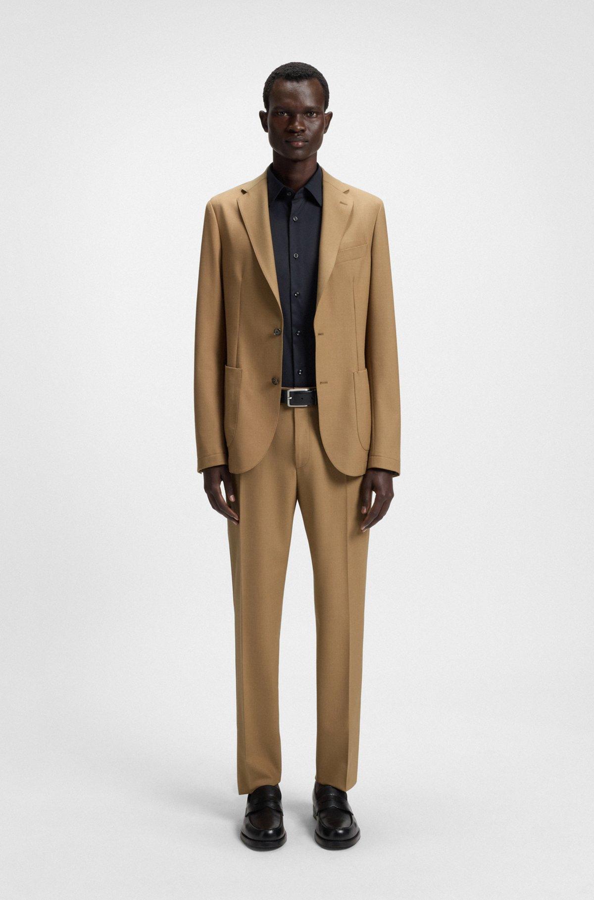 Slim-fit jacket in machine-washable stretch fabric Product Image