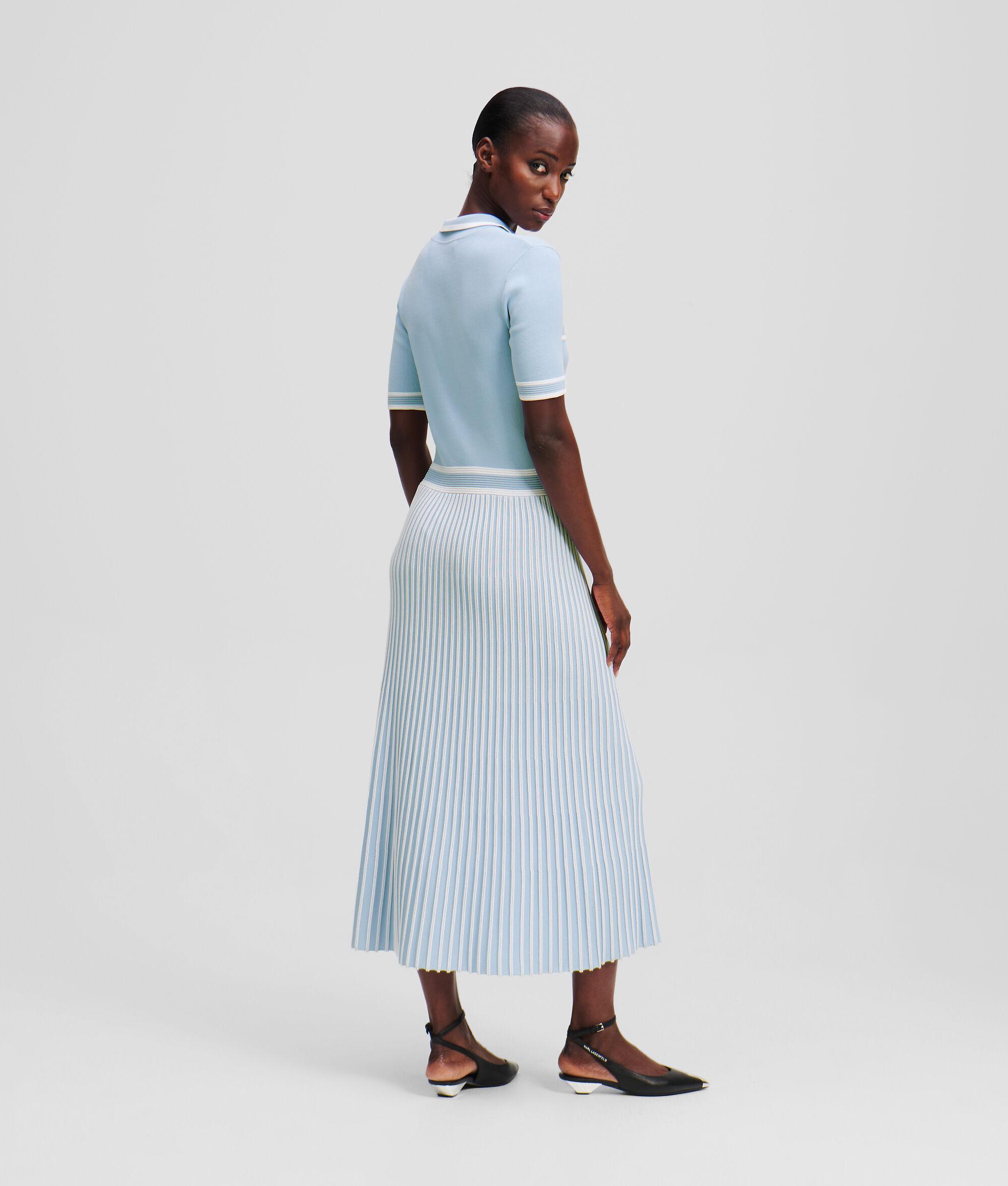 KARL ESSENTIAL PLEATED KNIT DRESS Product Image