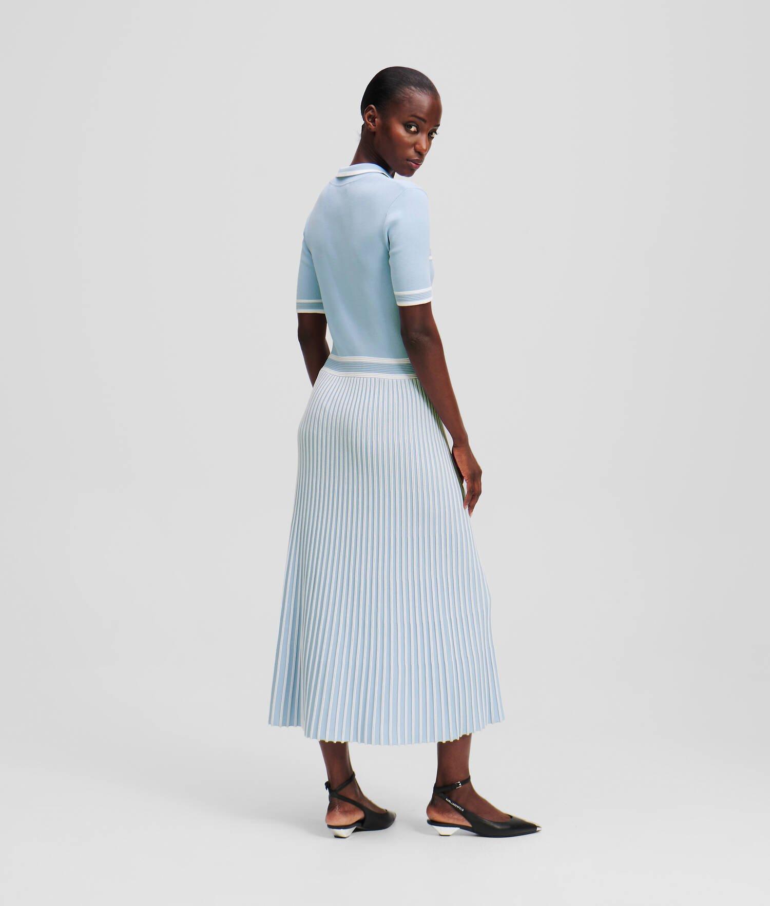 KARL ESSENTIAL PLEATED KNIT DRESS Product Image