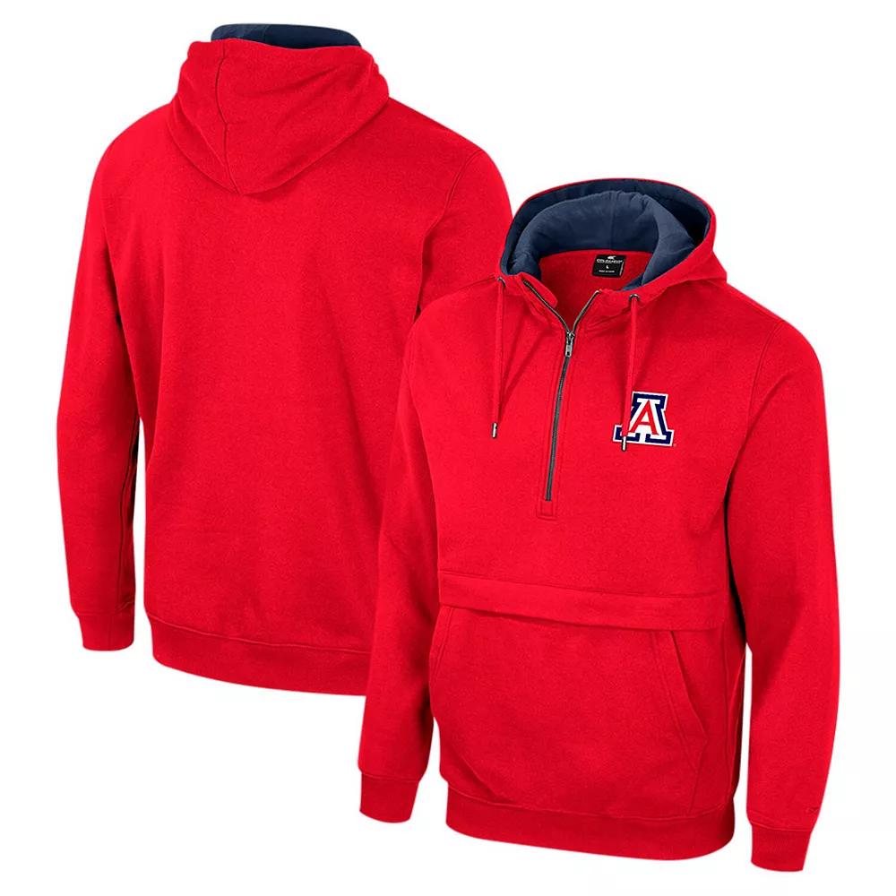 Men's Colosseum Red Arizona Wildcats Half-Zip Pullover Hoodie,  Product Image