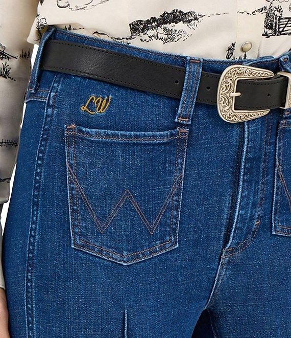 Wrangler® x Lainey Wilson Bare Back Pintucked Flare-Leg Jeans Product Image