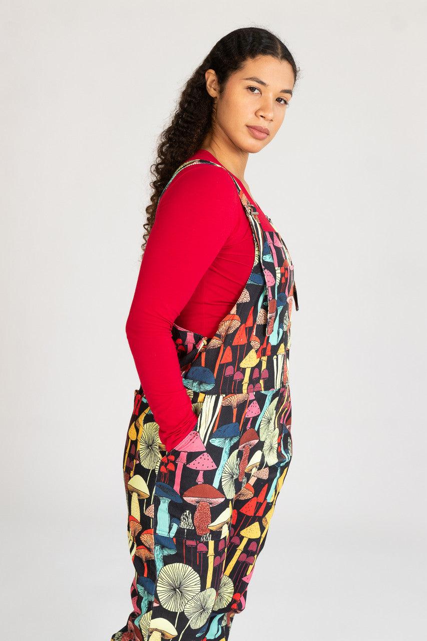 Mushroom Patterned Overalls Product Image